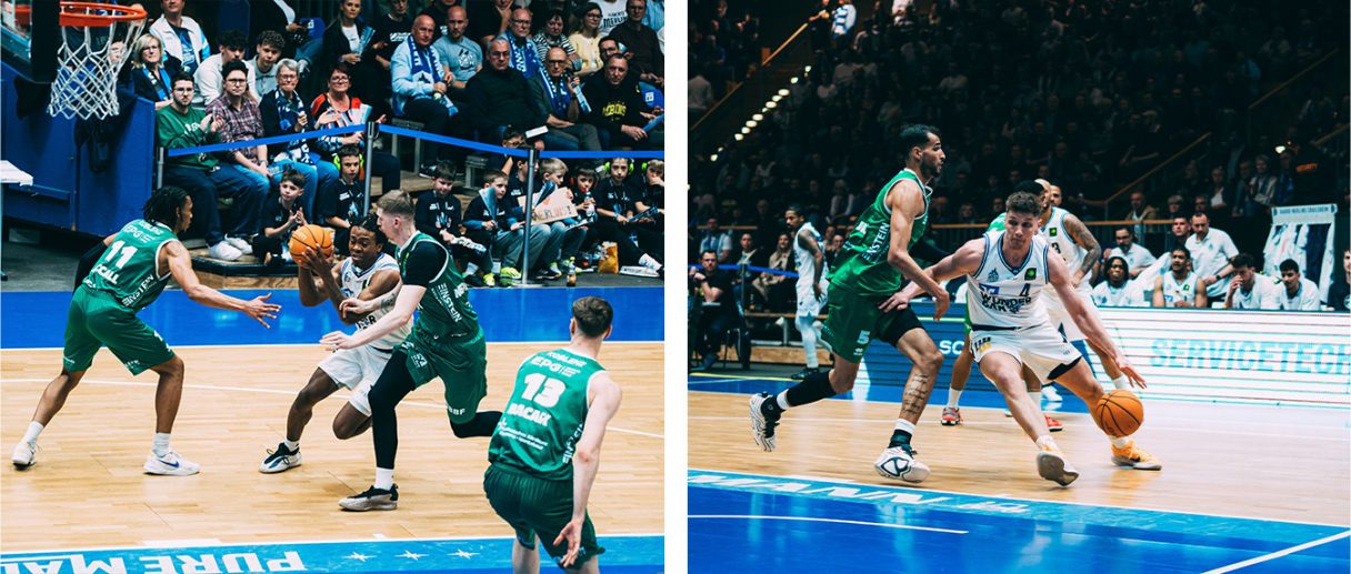 Aktuelles Bild: Brock Gardner und TJ Madlock am Ball