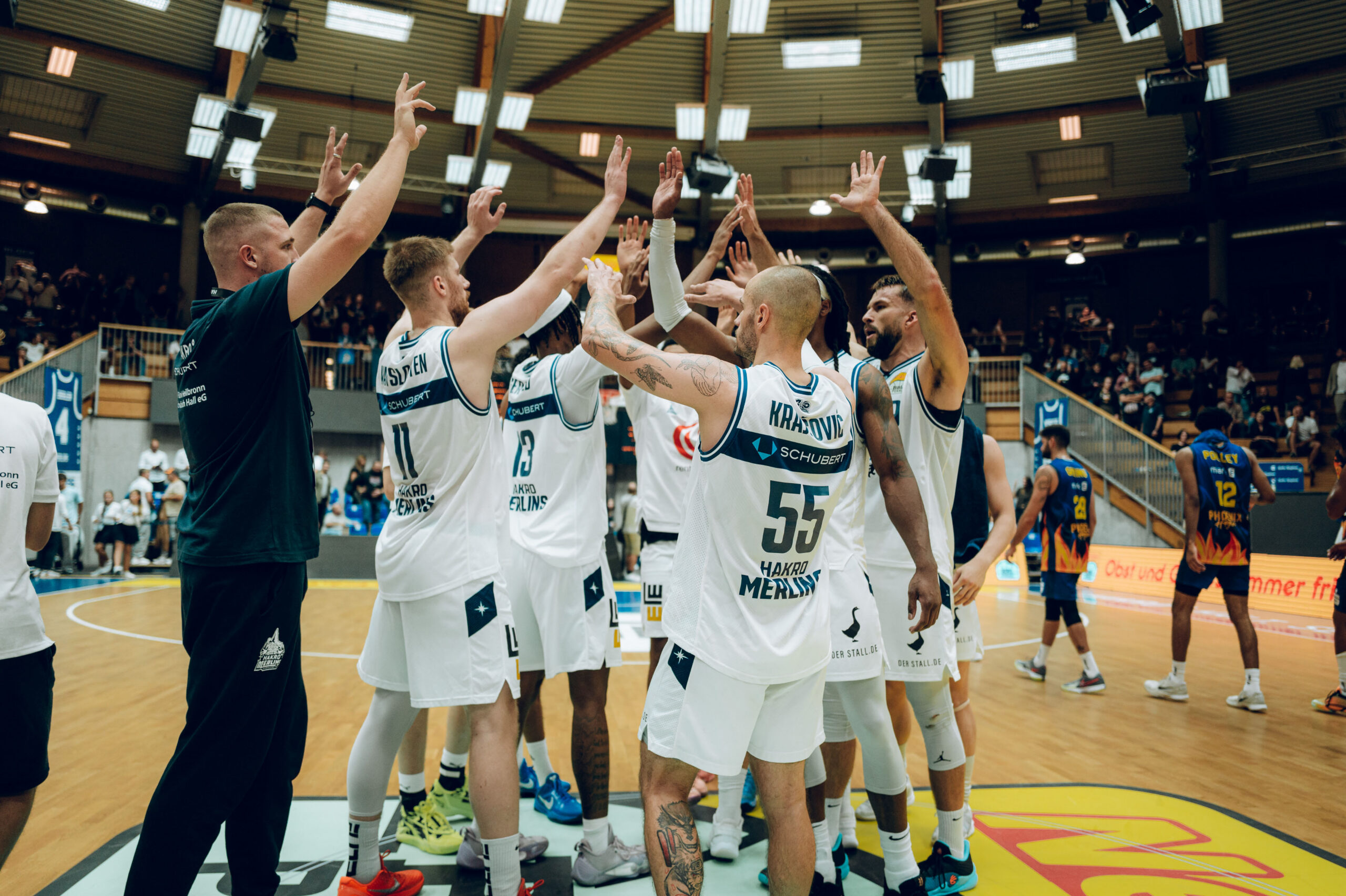 Mannschaftskreis nach dem Heimspiel
