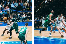 Brock Gardner und TJ Madlock am Ball