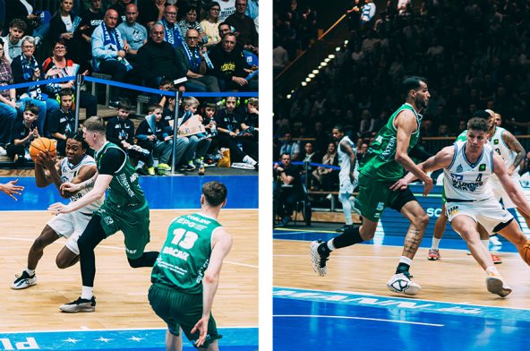 Brock Gardner und TJ Madlock am Ball