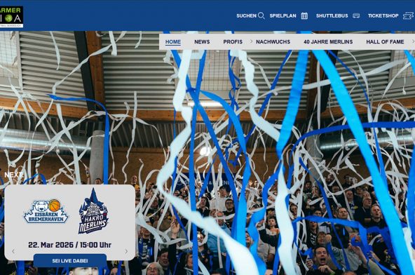 Screenshot Merlins Homepage