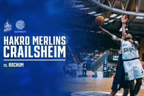 Anthony Gaines beim Korbleger.