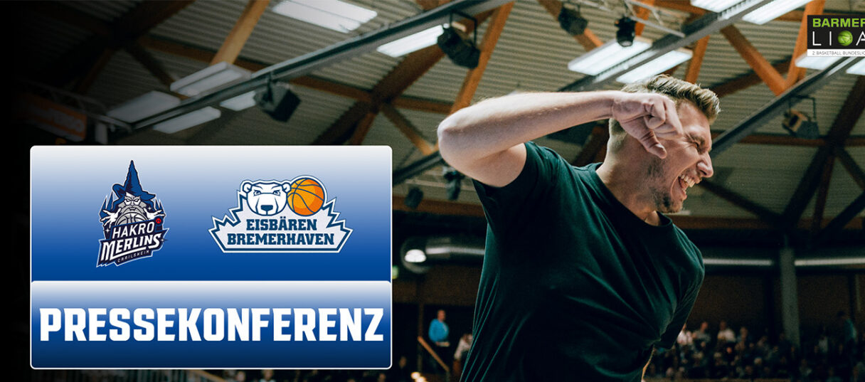 Pressekonferenz nach HAKRO Merlins Crailsheim vs. Eisbären Bremerhaven