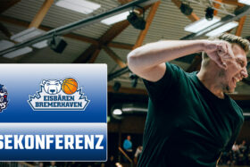 Pressekonferenz nach HAKRO Merlins Crailsheim vs. Eisbären Bremerhaven